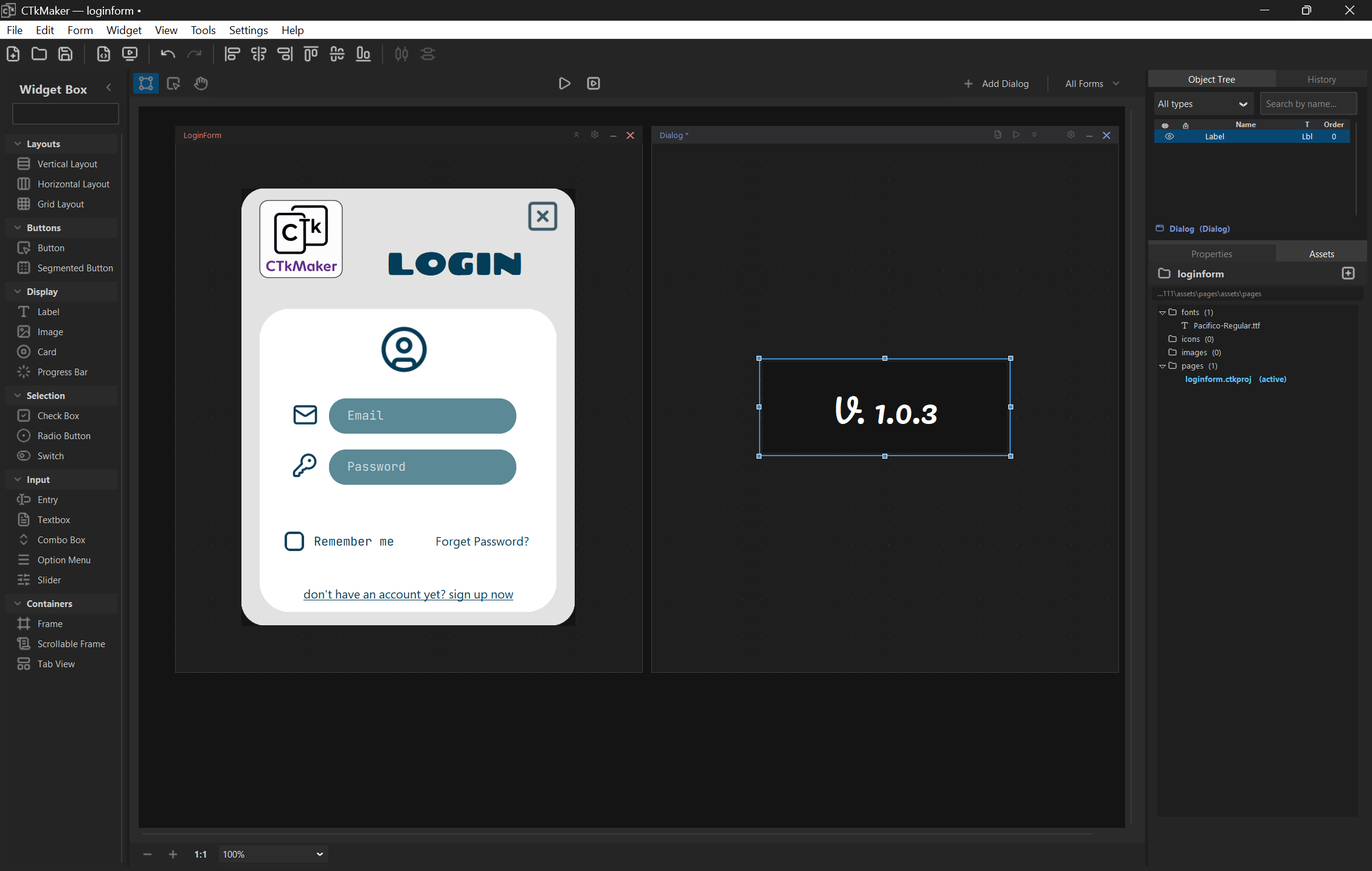 CTkMaker screenshot 2